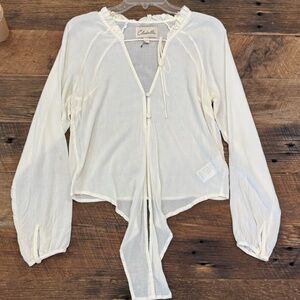 Cleobella white cream long sleeve top size XS